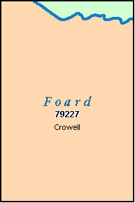 FOARD County, TX ZIP Code Map