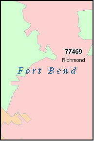 Fort Bend County Map With Zip Codes Maps Database Source