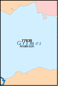 GRIMES County, TX ZIP Code Map