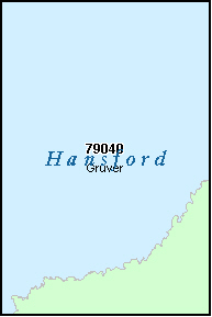 HANSFORD County, TX ZIP Code Map