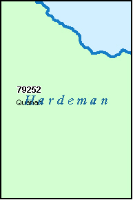 HARDEMAN County, TX ZIP Code Map