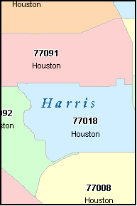 Zip Code Map Houston