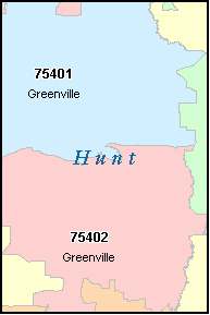 zip county hunt map code tx texas codes
