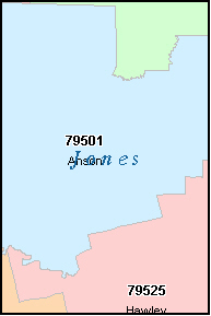 JONES County, TX ZIP Code Map