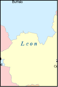 LEON County, TX ZIP Code Map