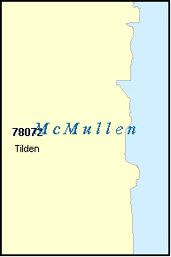MCMULLEN County, TX ZIP Code Map