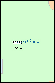 MEDINA County, TX ZIP Code Map