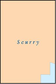 SCURRY County, TX ZIP Code Map