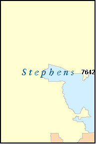 STEPHENS County, TX ZIP Code Map