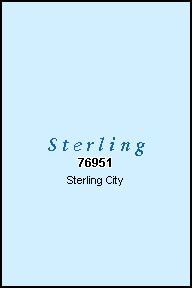 STERLING County, TX ZIP Code Map