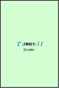 TERRELL County, TX ZIP Code Map