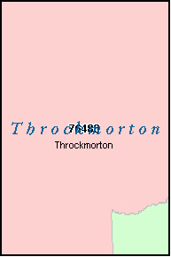 THROCKMORTON County, TX ZIP Code Map