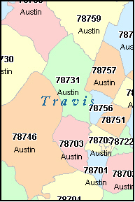 Austin Zip Map
