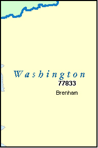 WASHINGTON County, TX ZIP Code Map