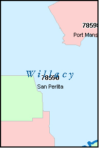 WILLACY County, TX ZIP Code Map