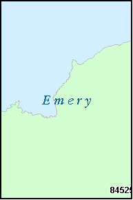 EMERY County, Utah Digital ZIP Code Map