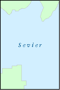 SEVIER County, UT ZIP Code Map