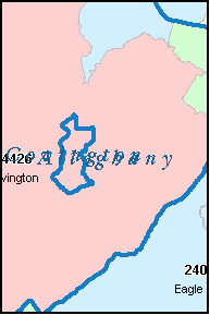 ALLEGHANY County, VA ZIP Code Map