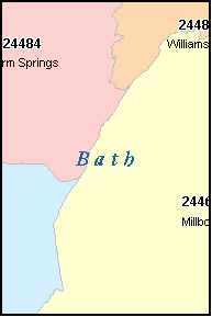 BATH County, VA ZIP Code Map