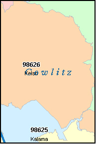 COWLITZ County, WA ZIP Code Map