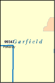 GARFIELD County, WA ZIP Code Map