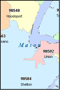 wa zip shelton map code washington codes county mason