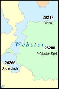 WEBSTER County, WV ZIP Code Map