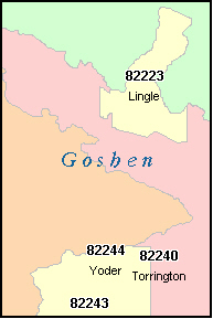 GOSHEN County, WY ZIP Code Map