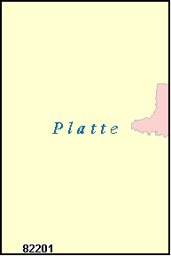 PLATTE County, WY ZIP Code Map