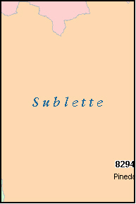 SUBLETTE County, WY ZIP Code Map