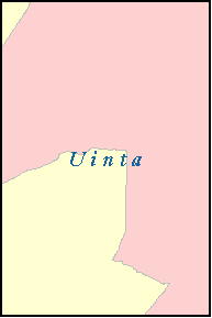 UINTA County, WY ZIP Code Map