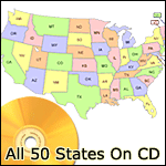50 State ZIP Code Map CD