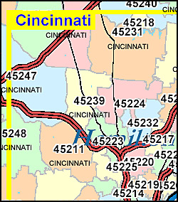 Ohio ZIP Code Map including County Maps
