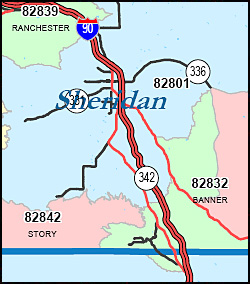 Wyoming ZIP Code Map