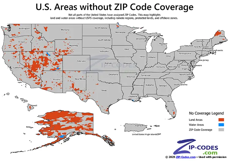 3 Digit ZIP Code Zone Map