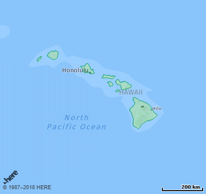 Hawaii State Map Map showing the ZIP Codes in the State of Hawaii