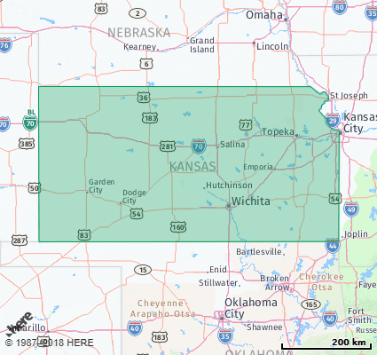Listing of all Zip Codes in the state of Kansas