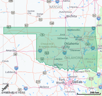 Usps Zip Code Map Oklahoma
