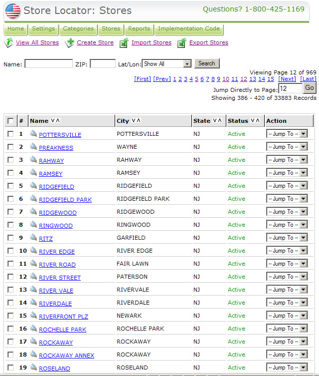 View/Manage Stores