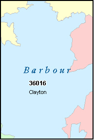 BARBOUR County, Alabama Digital ZIP Code Map