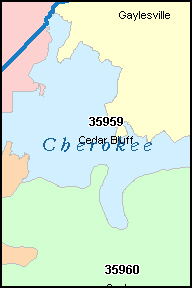 CHEROKEE County, Alabama Digital ZIP Code Map