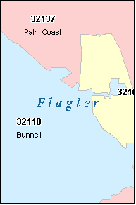 zip flagler county code map fl florida codes