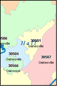 GAINESVILLE Georgia, GA ZIP Code Map Downloads