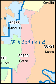 Dalton Ga Zip Code Map