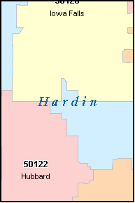 HARDIN County, Iowa Digital ZIP Code Map HARDIN County, Iowa Digital ZIP Code Map