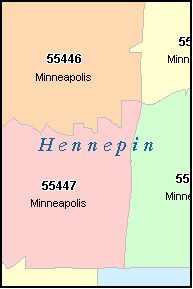 MINNEAPOLIS Minnesota, MN ZIP Code Map Downloads