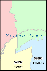 BILLINGS Montana, MT ZIP Code Map Downloads