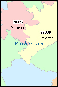 North Carolina Zip Code Map