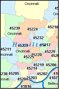 Cincinnati Zip Code Map Printable