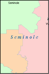 SEMINOLE County, Oklahoma Digital ZIP Code Map